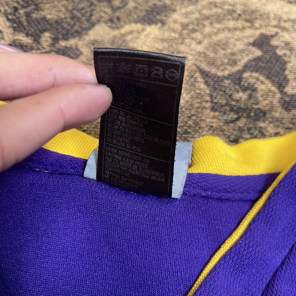 Adidas NBA Los Angeles LA Lakers Shannon Brown #12 Jersey Mens Size 44 Purple - Picture 7 of 11